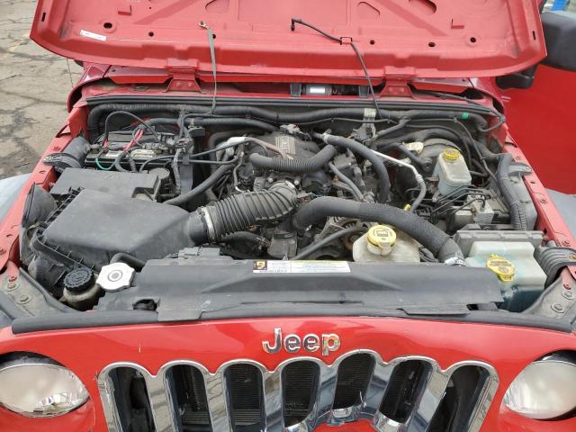 1J4FA24127L180915 - 2007 JEEP WRANGLER X RED photo 11