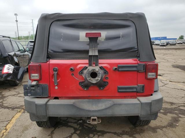 1J4FA24127L180915 - 2007 JEEP WRANGLER X RED photo 6