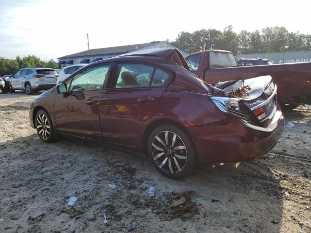 19XFB2F90FE020691 - 2015 HONDA CIVIC EXL 勃艮第红 照片 2