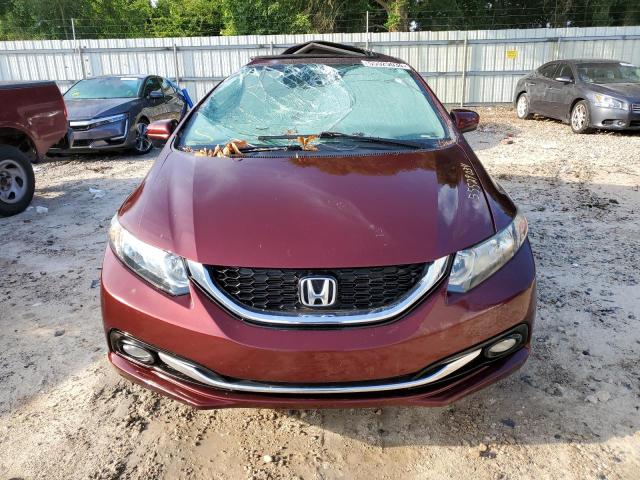 19XFB2F90FE020691 - 2015 HONDA CIVIC EXL BURGUNDY photo 5