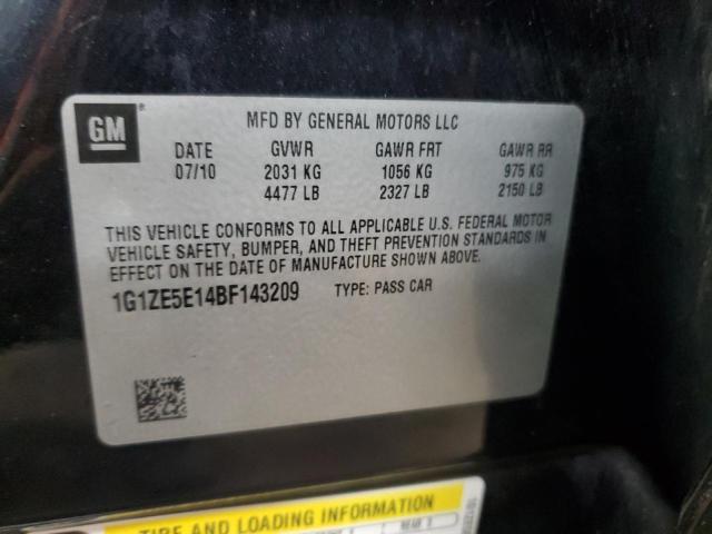 1G1ZE5E14BF143209 - 2011 CHEVROLET MALIBU LTZ შავი ფოტო 13