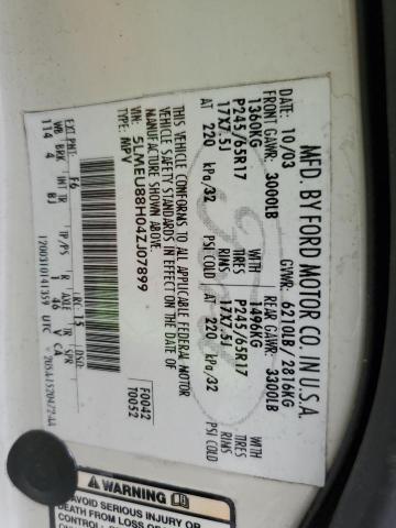 5LMEU88H04ZJ07899 - 2004 LINCOLN AVIATOR თეთრი ფოტო 12