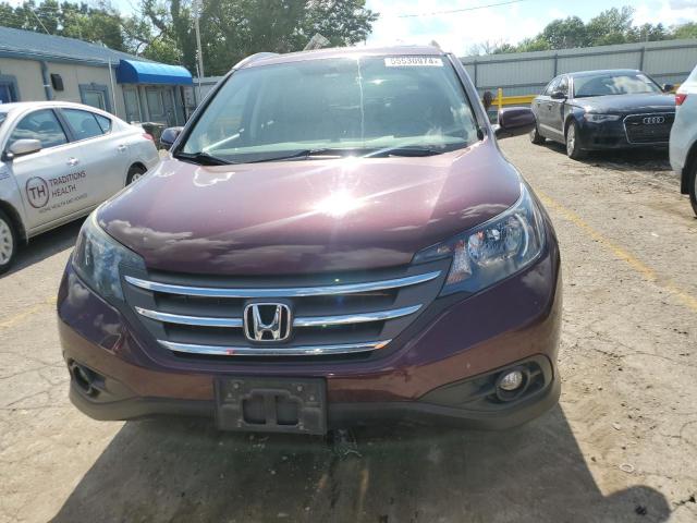 5J6RM4H70EL105464 - 2014 HONDA CR-V EXL RED photo 5