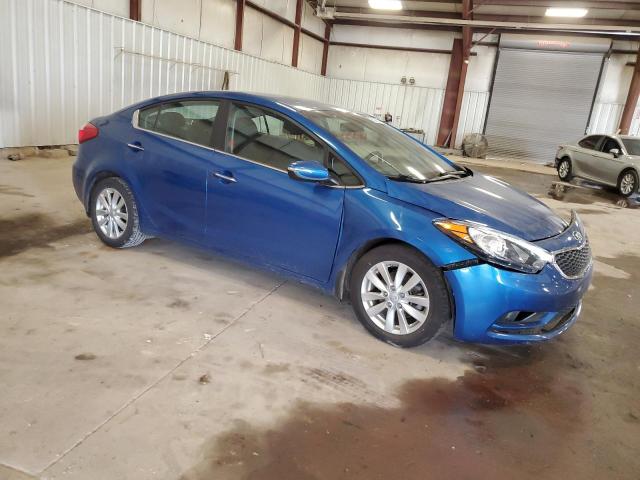 KNAFX4A84F5317659 - 2015 KIA FORTE EX BLUE photo 4