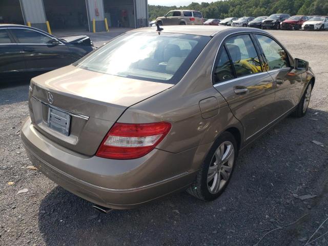 WDDGF5EB3BR171768 - 2011 MERCEDES-BENZ C 300 TAN photo 4