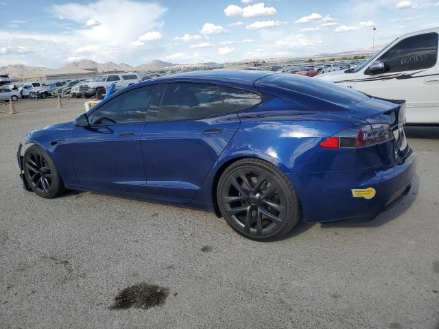 5YJSA1E52MF437103 - 2021 TESLA MODEL S BLUE photo 2