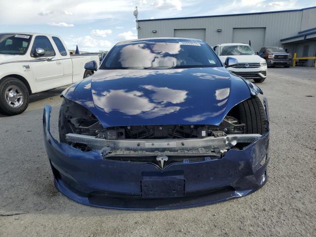 5YJSA1E52MF437103 - 2021 TESLA MODEL S BLUE photo 5