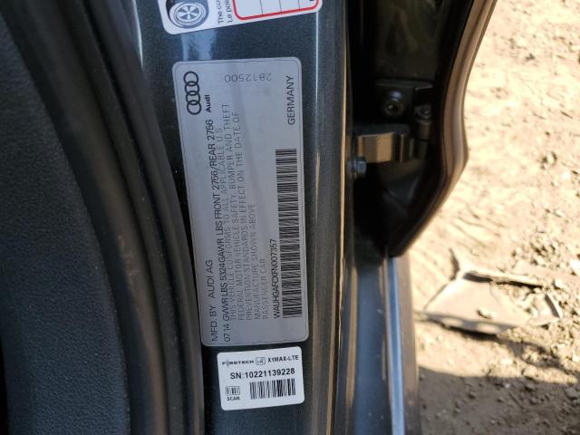 WAUHGAFCXFN007357 - 2015 AUDI A6 PRESTIGE GRAY photo 12