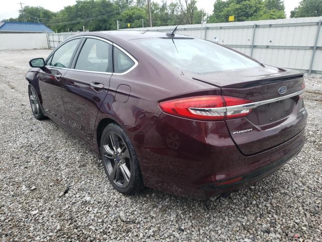 3FA6P0VP8HR291120 - 2017 FORD FUSION SPORT BURGUNDY photo 2