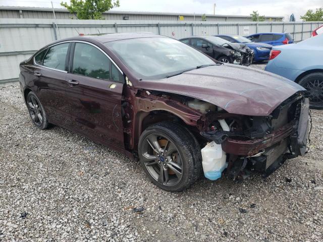 3FA6P0VP8HR291120 - 2017 FORD FUSION SPORT BURGUNDY photo 4