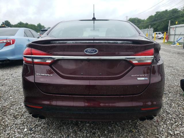 3FA6P0VP8HR291120 - 2017 FORD FUSION SPORT BURGUNDY photo 6