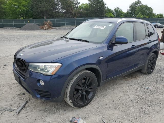 5UXWZ7C56G0M83549 - 2016 BMW X3 SDRIVE28I BLUE photo 1