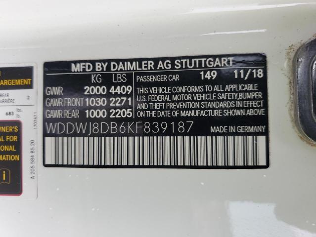 WDDWJ8DB6KF839187 - 2019 MERCEDES-BENZ C 300 白色 照片 13