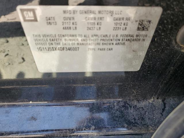 1G11J5SX4DF346007 - 2013 CHEVROLET MALIBU LTZ შავი ფოტო 12