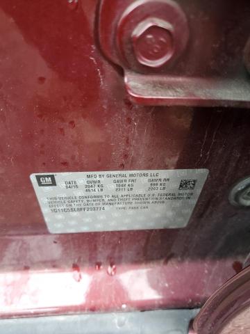 1G11C5SL8FF293774 - 2015 CHEVROLET MALIBU 1LT RED photo 12