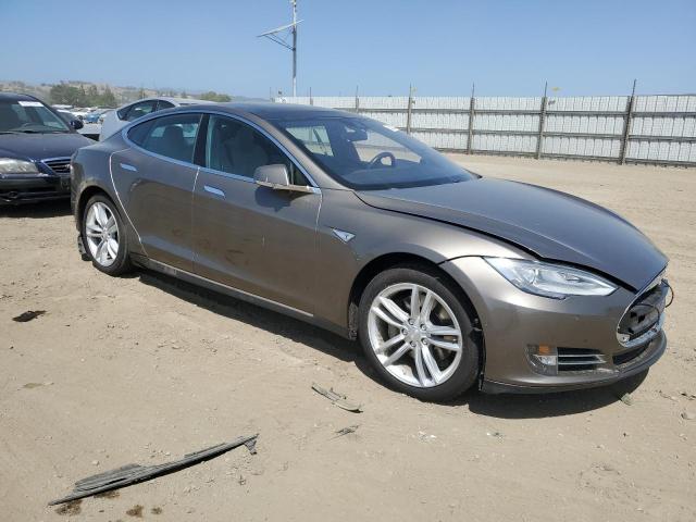 5YJSA1E18FF111936 - 2015 TESLA MODEL S TAN photo 4