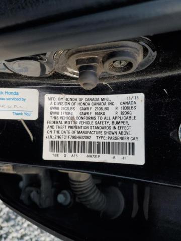 2HGFC1F79GH632062 - 2016 HONDA CIVIC EXL BLACK photo 13