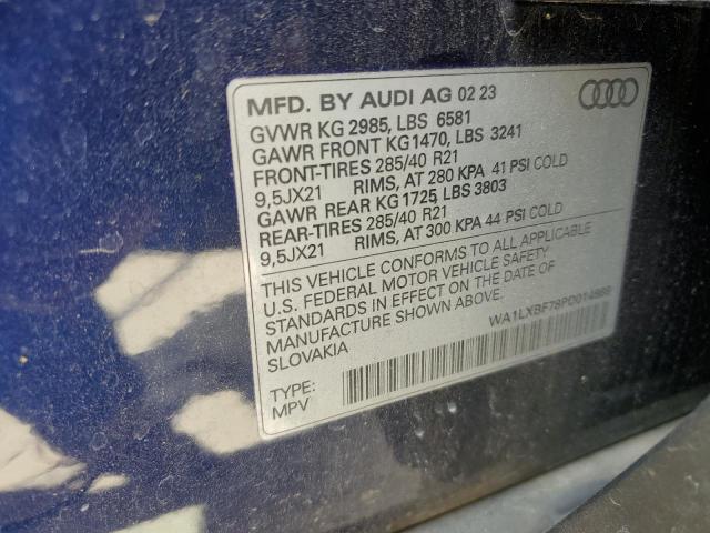 WA1LXBF78PD014668 - 2023 AUDI Q7 PREMIUM PLUS BLUE photo 13