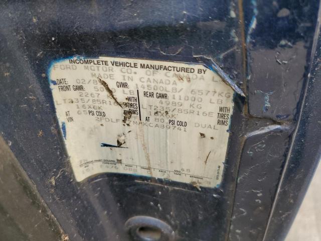 2FDLF47M8KCA89741 - 1989 FORD F SUPER DUTY BLUE photo 12