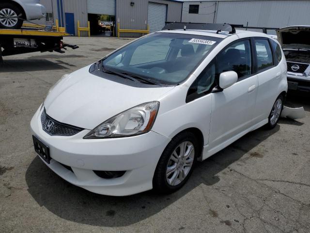 JHMGE88439S005876 - 2009 HONDA FIT SPORT WHITE photo 1