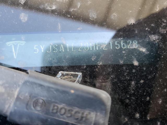 5YJSA1E28HF215628 - 2017 TESLA MODEL S ლურჯი ფოტო 12