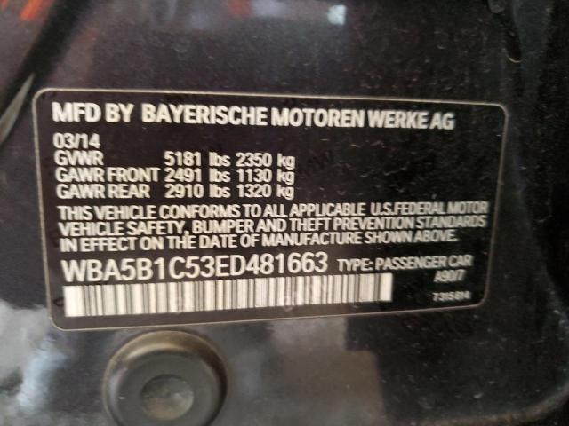 WBA5B1C53ED481663 - 2014 BMW 535 I GRAY photo 13