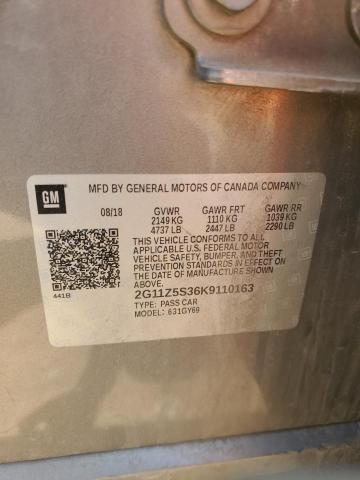 2G11Z5S36K9110163 - 2019 CHEVROLET IMPALA LT ვერცხლისფერი ფოტო 12