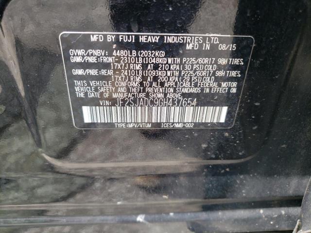 JF2SJADC9GH437654 - 2016 SUBARU FORESTER 2.5I PREMIUM BLACK photo 13