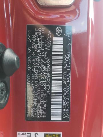 JTKJF5C76E3088382 - 2014 TOYOTA SCION TC RED photo 10