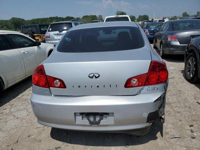 JNKCV51F56M611107 - 2006 INFINITI G35 SILVER photo 6