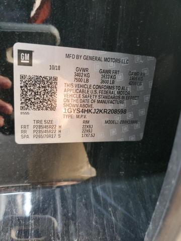 1GYS4HKJ2KR208598 - 2019 CADILLAC ESCALADE ESV LUXURY BLACK photo 13