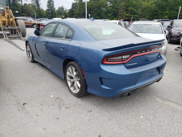 2C3CDXHG9NH110287 - 2022 DODGE CHARGER GT BLUE photo 2