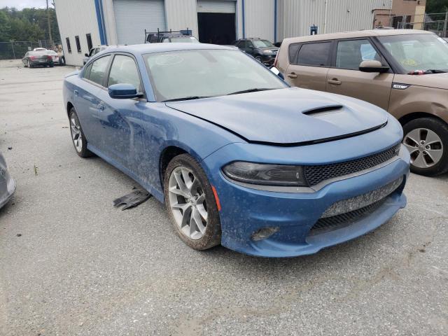 2C3CDXHG9NH110287 - 2022 DODGE CHARGER GT BLUE photo 4