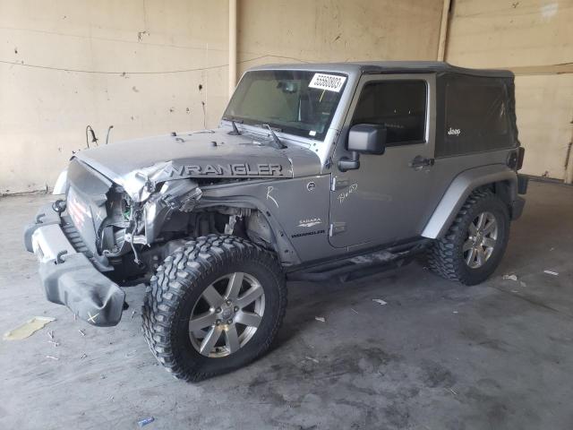 1C4AJWBG9EL125616 - 2014 JEEP WRANGLER SAHARA GRAY photo 1