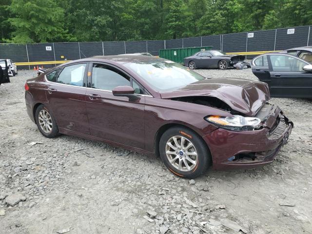 3FA6P0G72HR243870 - 2017 FORD FUSION S BURGUNDY photo 4