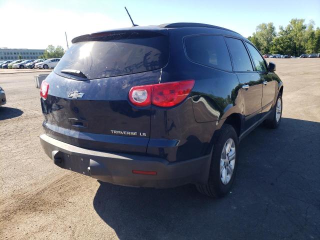 1GNKREED2BJ414554 - 2011 CHEVROLET TRAVERSE LS BLUE photo 4