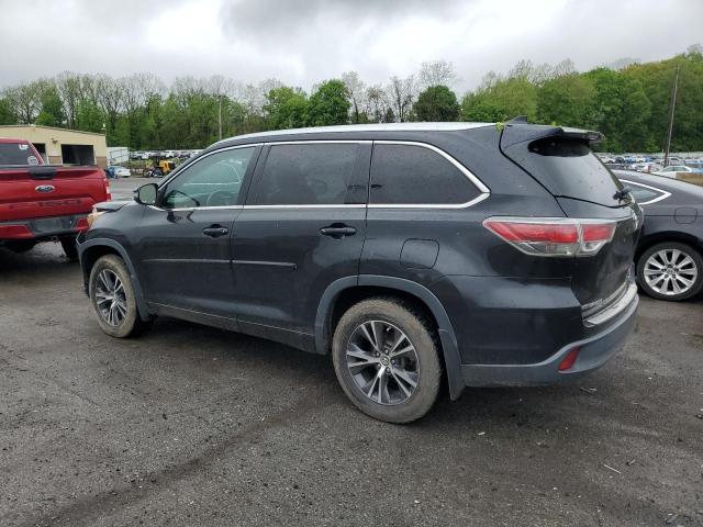 5TDJKRFHXGS503381 - 2016 TOYOTA HIGHLANDER XLE BLACK photo 2