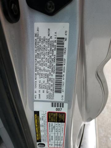 5TEUX42NX8Z566319 - 2008 TOYOTA TACOMA ACCESS CAB ვერცხლისფერი ფოტო 12