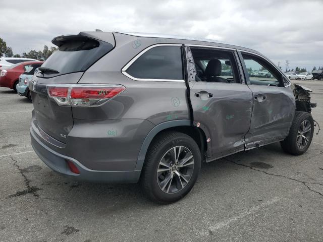 5TDKKRFH3GS135758 - 2016 TOYOTA HIGHLANDER XLE CHARCOAL photo 3