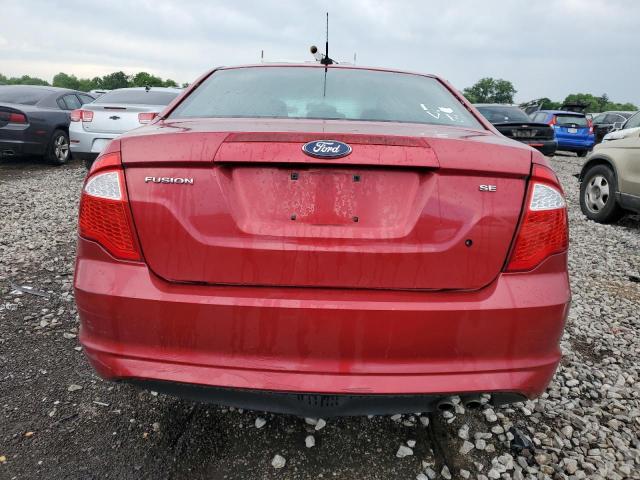 3FAHP0HA4BR224618 - 2011 FORD FUSION SE RED photo 6