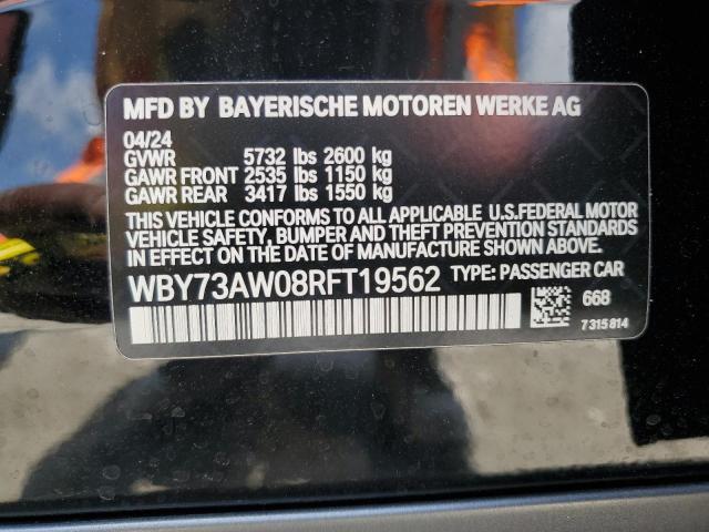 WBY73AW08RFT19562 - 2024 BMW I4 EDRIVE 40 BLACK photo 12
