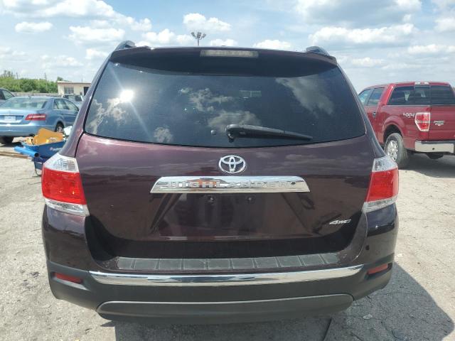 5TDDK3EH2BS061720 - 2011 TOYOTA HIGHLANDER LIMITED MAROON photo 6