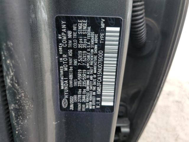 KM8JFCA15NU076000 - 2022 HYUNDAI TUCSON SEL CONVENIENCE 灰色 照片 13