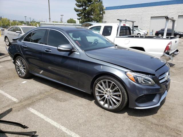 55SWF4KB9FU008315 - 2015 MERCEDES-BENZ C 300 4MATIC GRAY photo 4