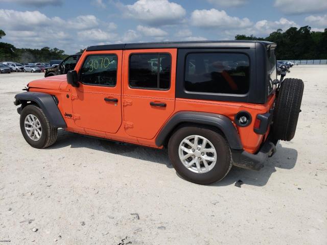 1C4HJXDG7PW676873 - 2023 JEEP WRANGLER SPORT ORANGE photo 2