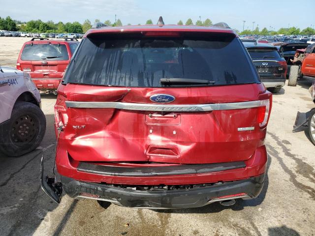 1FM5K7DH9JGC48759 - 2018 FORD EXPLORER XLT RED photo 6