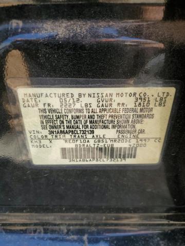 3N1AB6AP8CL732139 - 2012 NISSAN SENTRA 2.0 BLACK photo 13