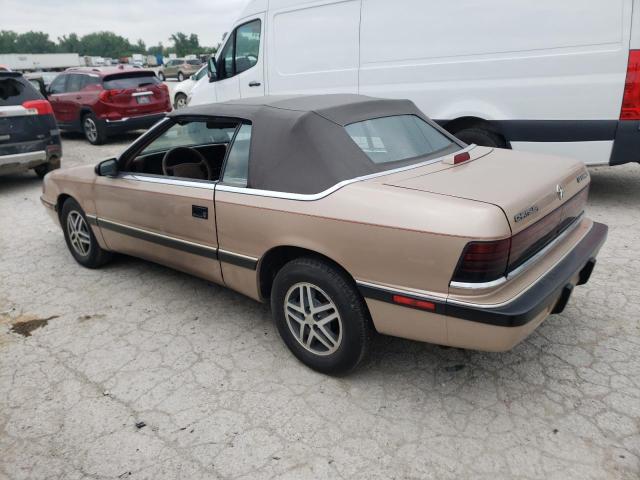 1C3XJ45K9JG438476 - 1988 CHRYSLER LEBARON TAN photo 2