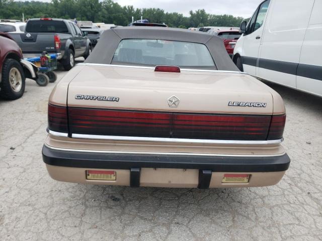 1C3XJ45K9JG438476 - 1988 CHRYSLER LEBARON TAN photo 6