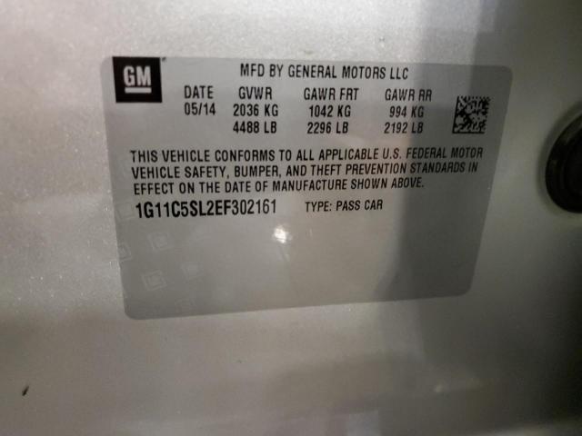 1G11C5SL2EF302161 - 2014 CHEVROLET MALIBU 1LT Gümüş foto 13